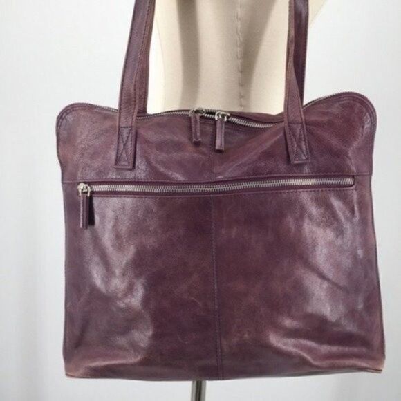 Top Gun purse leather purple shoulder bag BoxV - Picture 4 of 10